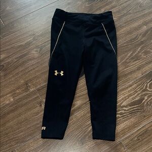 Under Armour Kids Black and Gold Leggings